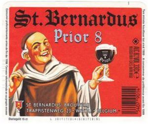 Prior Beer Label Drink Label: St.Bernardus Prior (Brouwerij St. Bernardus, BelgiumCol:BE ...