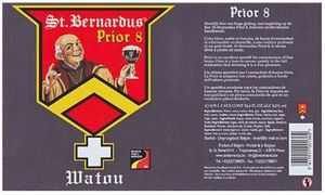 Prior Beer Label Drink Label: St.Bernardus Prior (Brouwerij St. Bernardus, BelgiumCol:BE ...