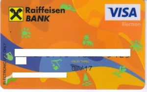 RaiffeisenBank Visa Electron - 04/15/017