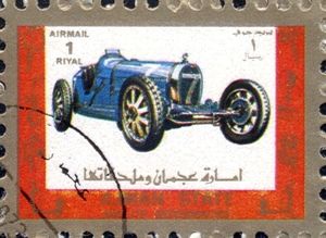 Stamp: Old and racing cars (Ajman(Cars, small format) Mi:AJ 2768A,Col ...