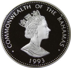 Moneda: 5 Dollars (Pirate Captain Howell Davis) (Bahamas) (1993 ...