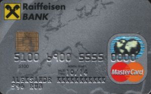 Bank Card: Europe map RUB (Raiffeisenbank, RussiaCol:RU-MC-0282.07