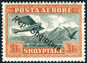 Airplane Crossing Mountains, overprinted
