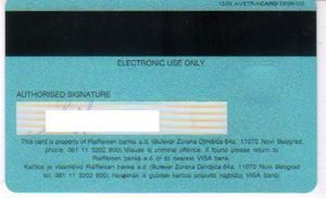 Bank Card Raiffeisen Bank Raiffeisen Bank Serbia Col Rs Ve 0003