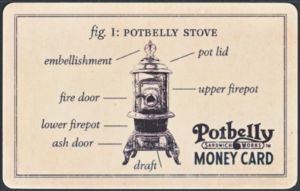 gift card: potbelly stove (potbelly subs, united states of america) ( potbelly) col:us potb 004a gift card: potbelly stove