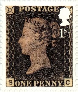 Stamp: One Penny Black (United Kingdom of Great Britain & Northern Ireland) (175th Anniversary 
