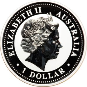 Coin: 1 Dollar (Year of the Rabbit) (Australia(1999~2008 - Silver Lunar ...