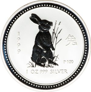 Coin: 1 Dollar (Year of the Rabbit) (Australia(1999~2008 - Silver Lunar ...