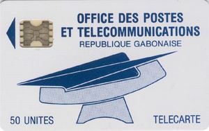 Phonecard: Logo (Office des Postes et Télécommunications (OPT), Gabon ...