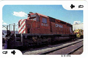 Game Card: Q - Diesellocomotive CP Rail 5521 (Playing Cards - Trains ...