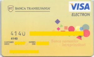 Bank Card: Design (Banca Transilvania, RomaniaCol:RO-VE-0017.05