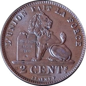 2 Centimes (French legend)