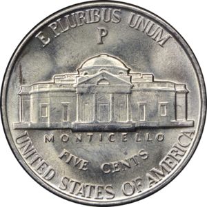 5 Cents (Jefferson - Billon)
