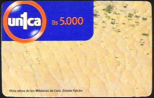 Un1ca Tarjeta Telefónica: Vista aérea de los Médanos de Coro. Estado Falcón ...