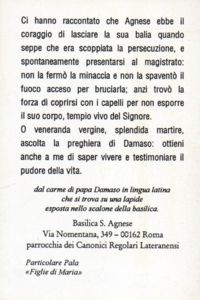 "Agnes Virgin and Martyr", Roma