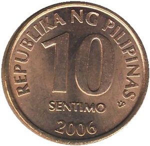 10 Sentimos (larger lettering)