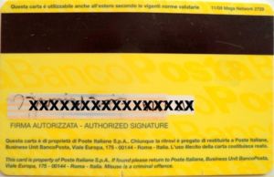 Bankkarte Poste Pay Poste Italiane Italien Col It Vi 0061