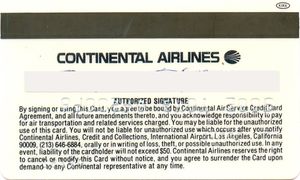 Continental Airlines Credit Card
