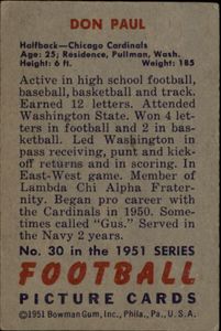 #30 Don Paul (1951-1952)