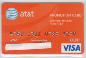 Bank Card: AT&T Promotional card (MetaBank, United States of AmericaCol ...