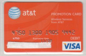 Bank Card: AT&T Promotional card (MetaBank, United States of America ...