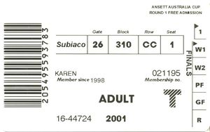 Fremantle Dockers - Season 2001