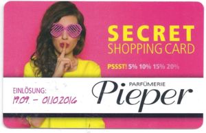 Functional Card: Secret Shopping Card (Shops - Cosmetics and Perfumery