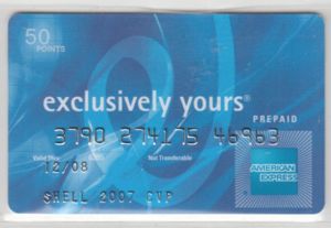 Bank Card: Exclusively Yours Prepaid (American Express, United States of  AmericaCol:US-AE-0074