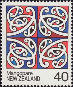 Stamp: Mangopare (New Zealand(Maori Paintings) Mi:NZ 1017,Sn:NZ