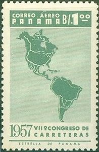 Map of Americas showing Pan-American Highway