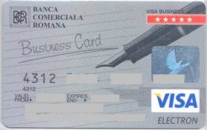 Bank Card: Fountain pen (Banca Comerciala Romana, RomaniaCol:RO-VE-0110