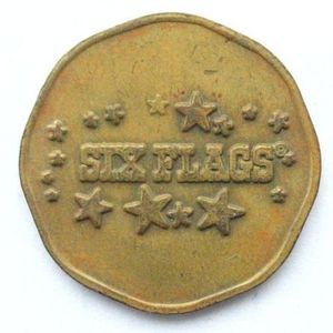 Token: Six Flags / Log ride (United States of America(Family Amusement ...