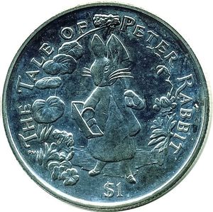 Coin: 1 Dollar (Peter Rabbit) (British Virgin Islands(1973~Today ...