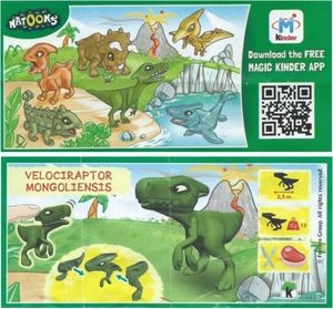 Kinder Raptor Meal Toy: Velociraptor Mongoliensis (Kinder Surprise, Worldwide(Kinder ...