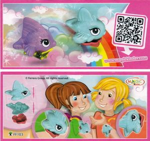 Meal Toy: Blue fish (Kinder Surprise, Worldwide) (Kinder - Fish clips ...