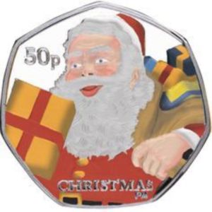 50 Pence (Father Christmas Coloured)
