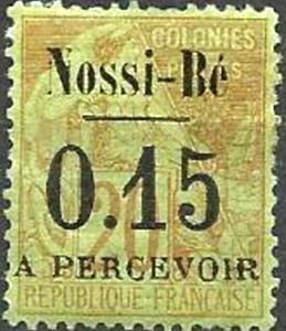 Type Alphée Dubois overprinted and surcharged