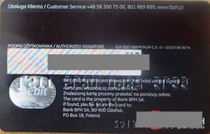 Bank Card Mastercard Bank Bph Poland Col Pl Mc 0263