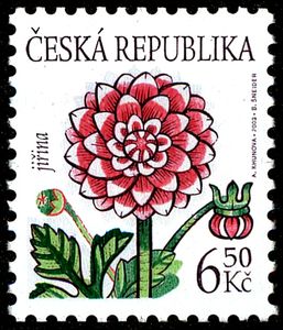 Czech Dahlia stamp
