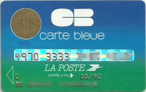 Bank Card La Poste Puce La Poste France Col Fr Gm 0018