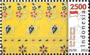 Stamp: Batik (Riau) (Indonesia(Traditional Textile of Indonesia) Mi:ID ...