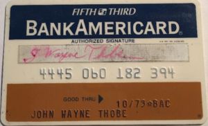 Bank Card Bank Americard Bank Of America United States Of