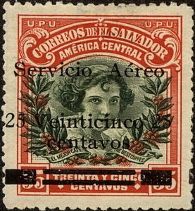 Senora T.Serra Morazan (overprinted)
