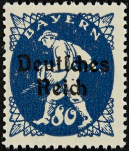 Stamps of Bavaria overprinted Deutsches Reich