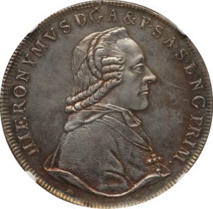 1 Thaler (Archbishop Hieronymus von Colloredo)