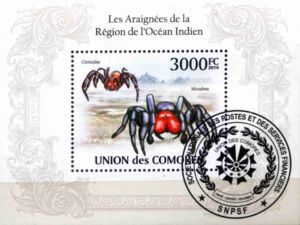 Stamp: Trapdoor Spider (Ctenizidae), Mouse Spider (Missulena) (Comoros