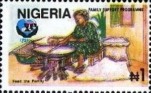 Stamp: Feed the famiily (Nigeria(Famiily Support Program) Mi:NG 648,Sn