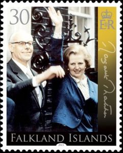Stamp: Baroness Margaret Thatcher (Falkland Islands) (Baroness Margaret ...