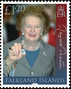 Stamp: Baroness Margaret Thatcher (Falkland Islands(Baroness Margaret ...