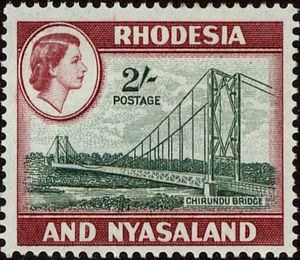 Stamp Chirundu Bridge (Rhodesia and Nyasaland(Queen Elizabeth II